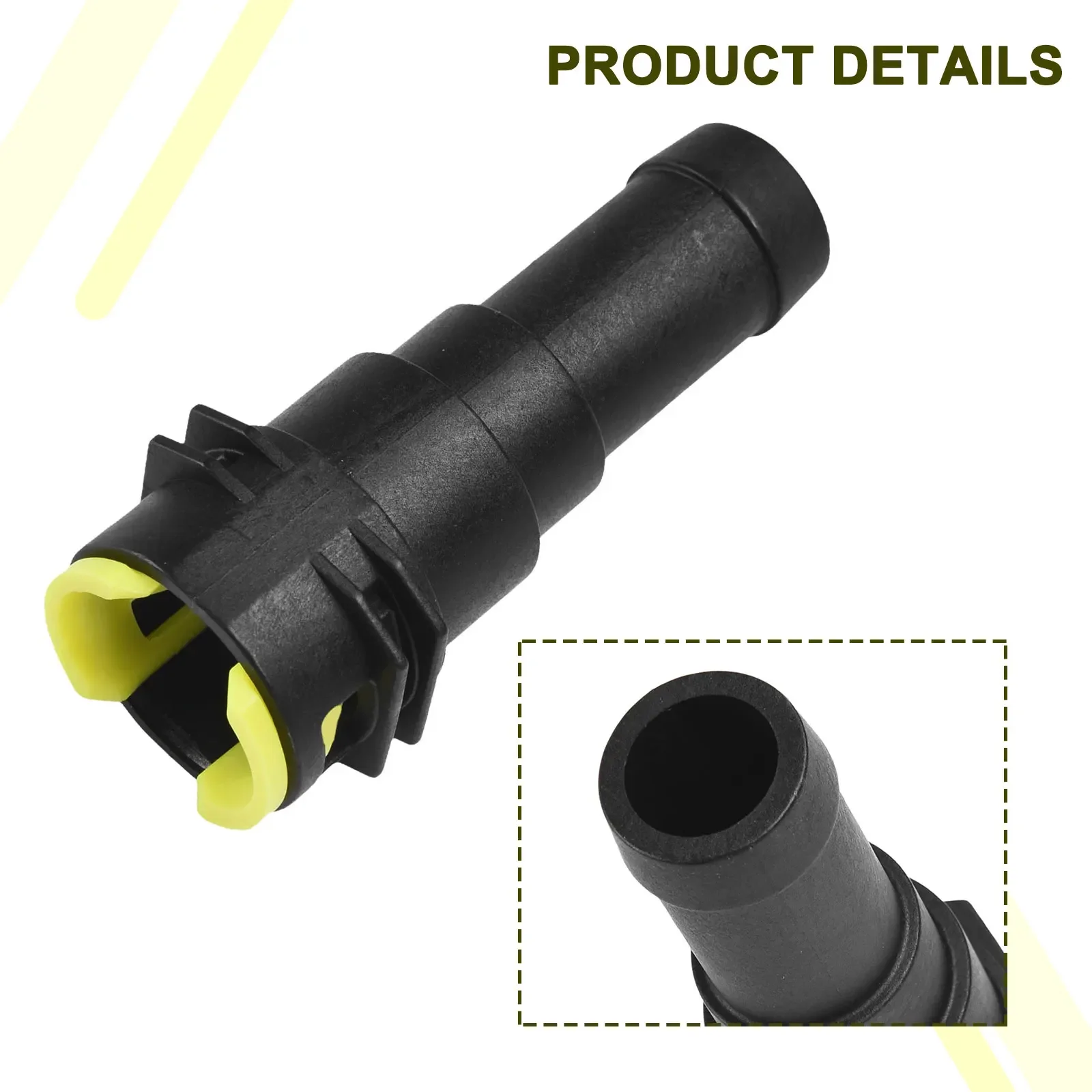 1x Black Plastic Cooling Water Hose Connector #D651-61-240 Fits For Mazda 5 2007-2010 CR CW/ 2 2007-2010 DE Parts & Accessories