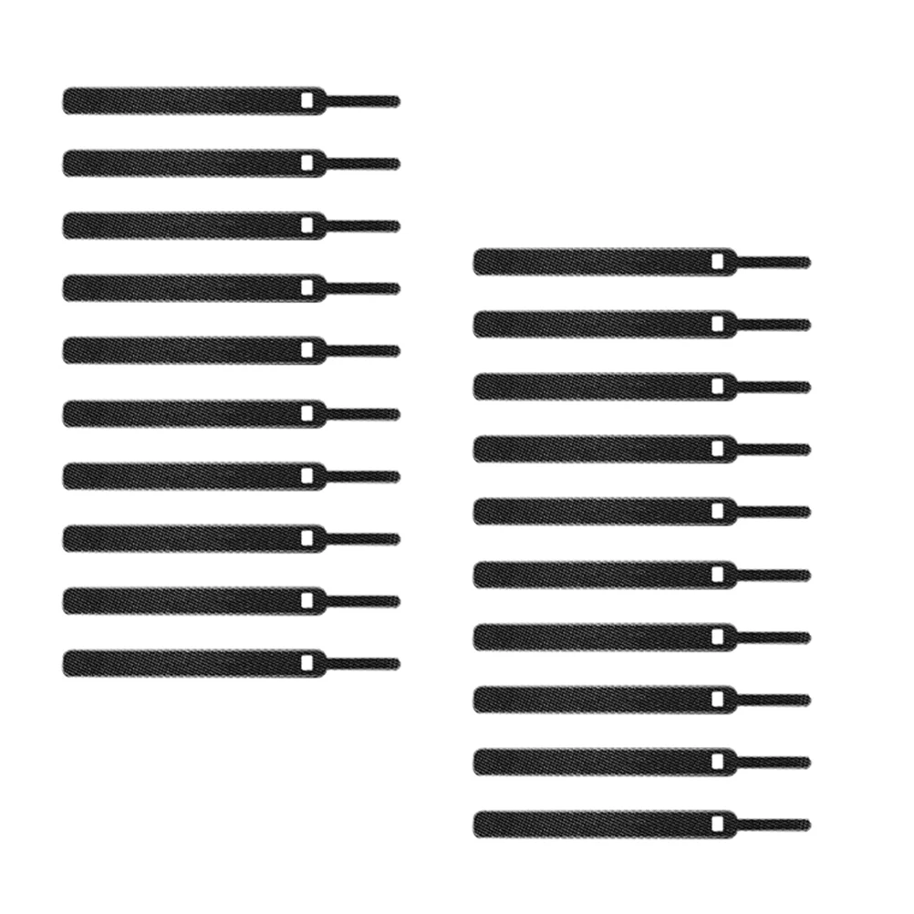 20 قطعة هوك حلقة ربطات كابلات النايلون قابلة لإعادة الاستخدام قابل للتعديل إدارة الحبل الأشرطة منظم الكابلات العلاقات الحبل سلك التعادل الأشرطة