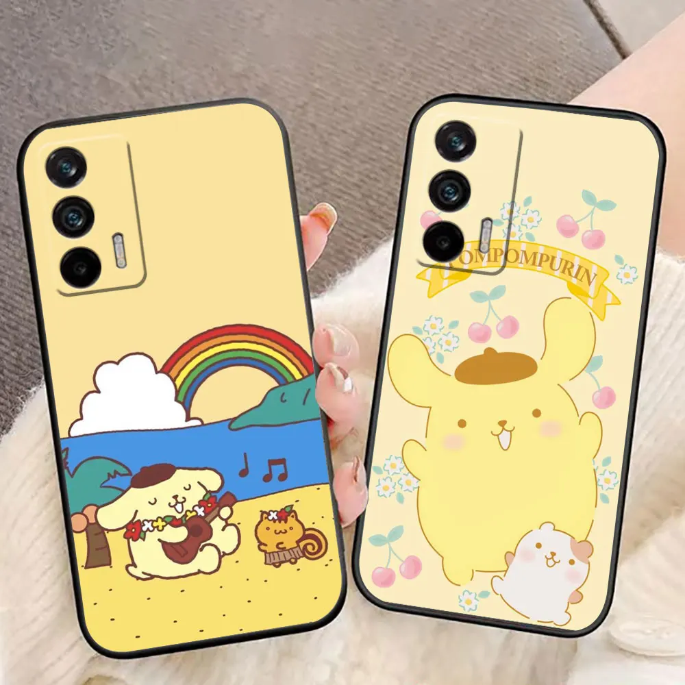 Cartoon PomPom Purin Cute Dog Phone Case For Realme C11 C15 C20 C21 C21Y C30 C30S C33 C35 C53 C55 C63 C65 GT NEO 2 X50 Case Capa