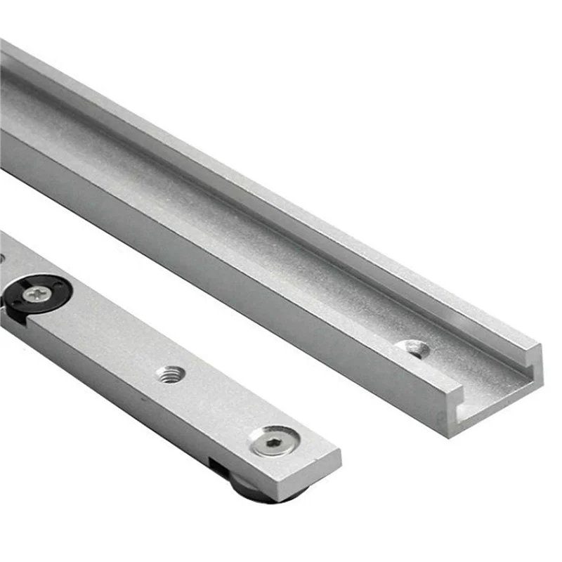 Y17A 2 Set Aluminum Alloy T-Tracks Slot Miter Track And Miter Bar Slider Table Saw Miter Gauge Rod DIY Woodworking Tools