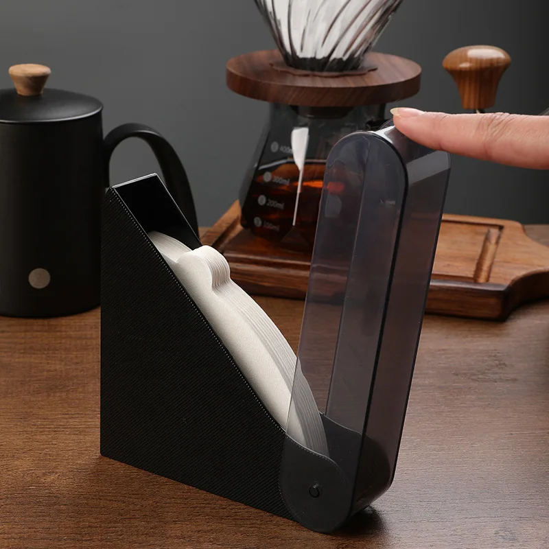 JUSTINLAU Hand-brewed Coffee Filter Paper Storage Box Filter Paper Dust Cover Coffee Filter Holder Large-capacity Storage Box
