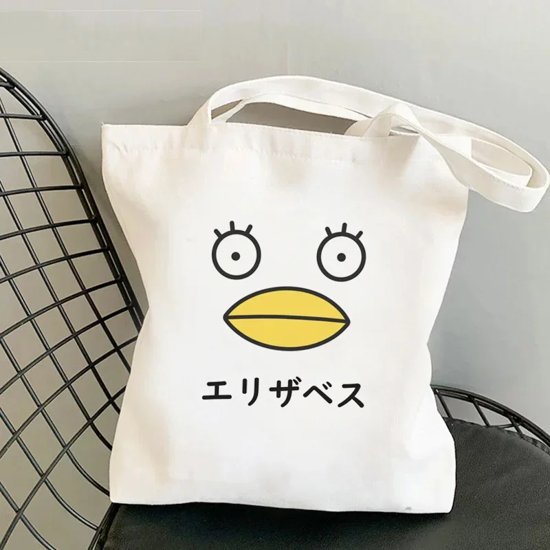 Cartoon Gintama Shopping Bag Female Large Capacity Handbags Graphic Shoulder Bag Fashion Students Girls Printed Casual Totes Eco
