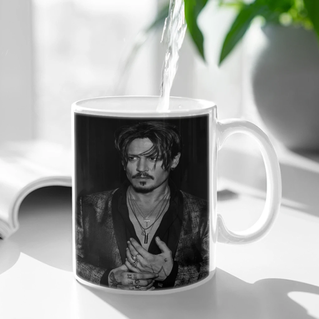 Johnny-Depp-Coffee Mug 11oz Fun Ceramic Coffee Tea Cocoa Cup Handle Tea Drink Cup