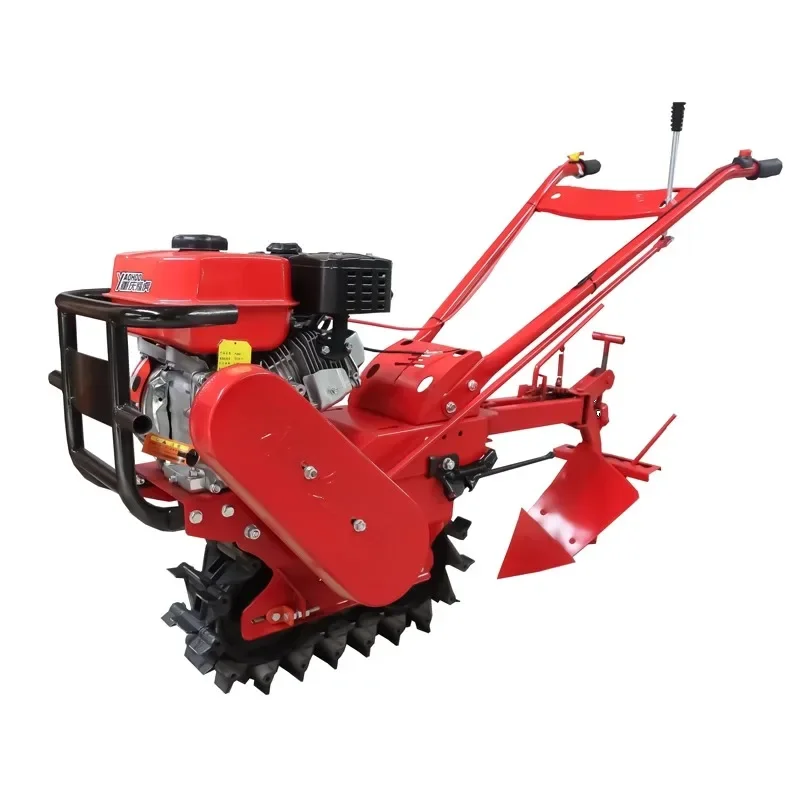 Chain track micro tiller diesel small tillage tiller soil digging ditch weeding fertilization agricultural arable land