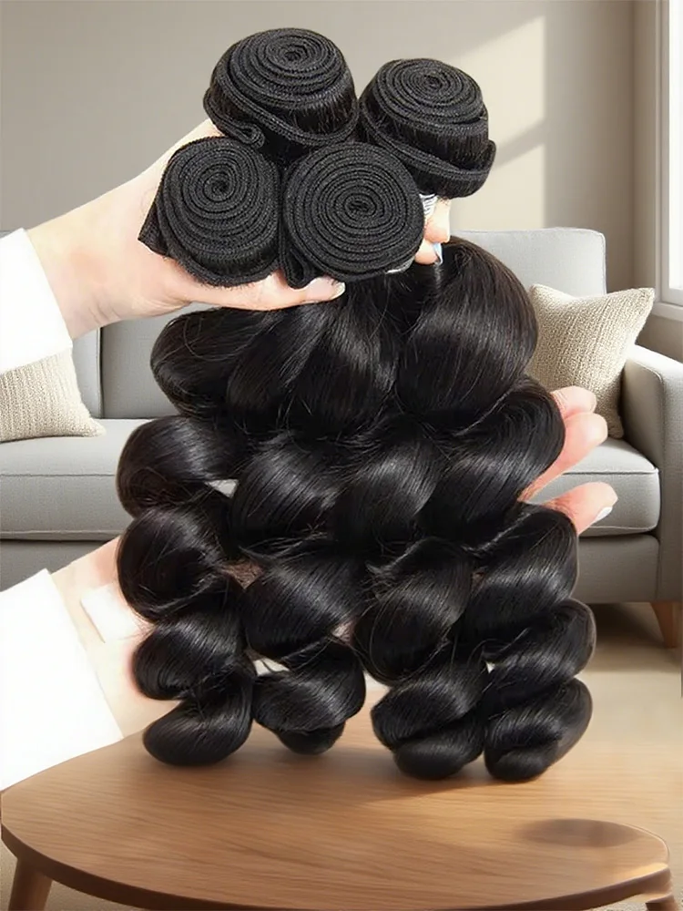 

Mossily 28, 30-дюймовые свободные пучки глубоких волн, 100% человеческие волосы, бразильские Remy Raw, свободные волны, пучки человеческих волос, наращивание Tissage