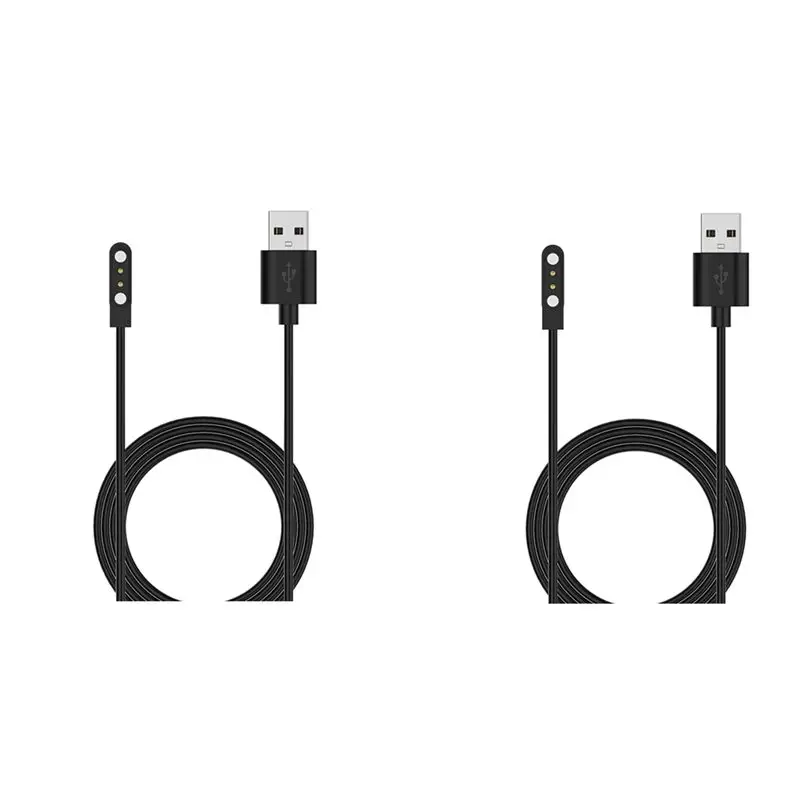 AS62 2X For Ticwatch GTX Watch For Xiaomi Haylou Solar LS05 Magnetic Charging Cable (1M, With Protection Chip)