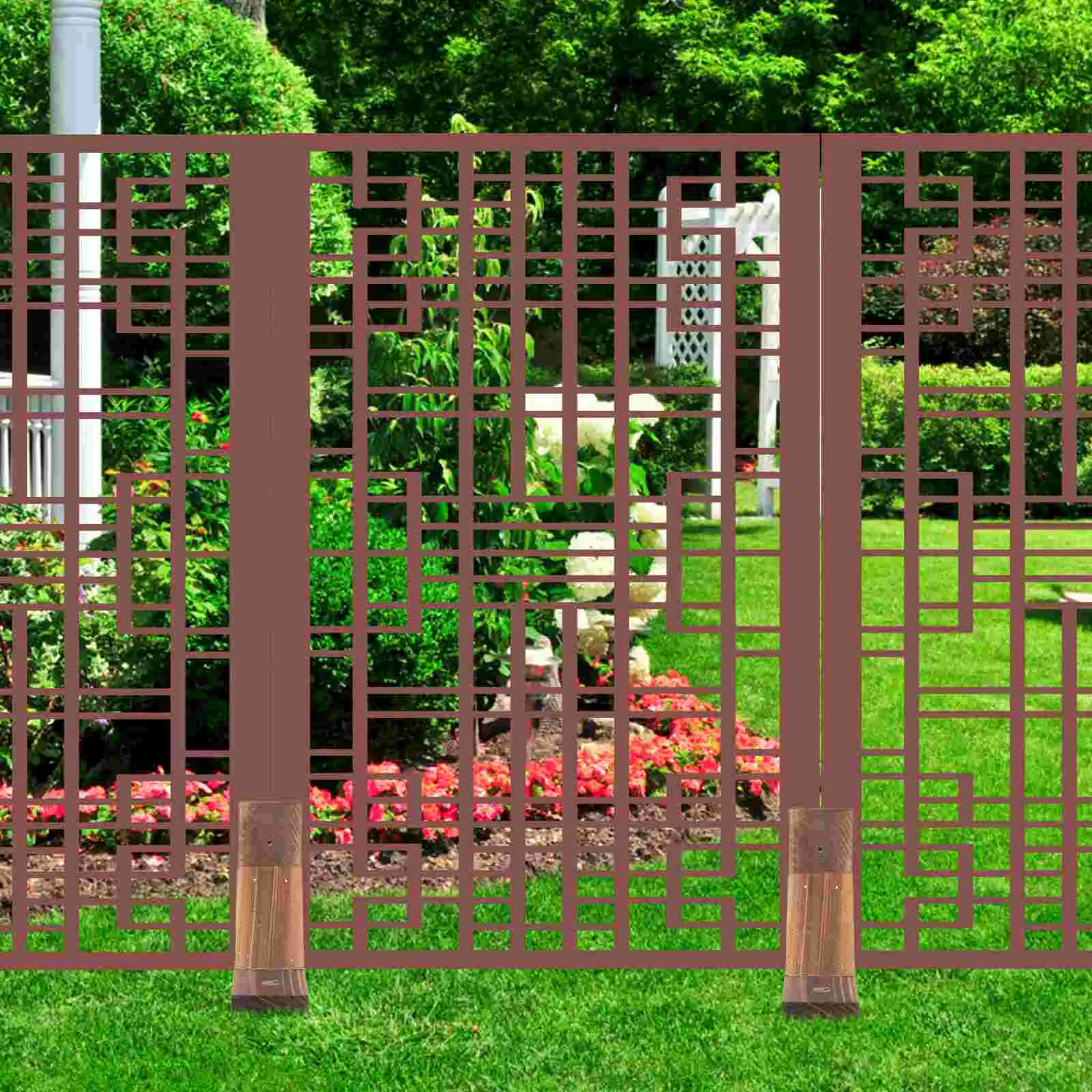 Garden Fence Bases Lawn Picket Fence Stand Striangle Feet Kit Support Yard Stand Holder Accessories Yard fence Supply