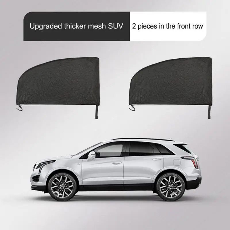 Car Side Curtain Summer Car Window Sunshade Vehicle Mosquito Nets Ventilation Anti-UV Thermal Insulation Front Rear SUV Curtain