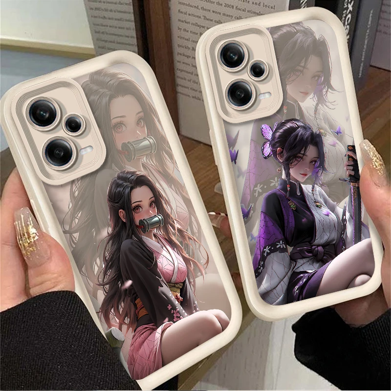 Demon Slayer Case for Xiaomi Redmi Note 13 12 11 Pro Plus 4G 5G 12S 11S 10S 10 9 9S Redmi 14C 13C 12C A3 12 Soft Back Cover