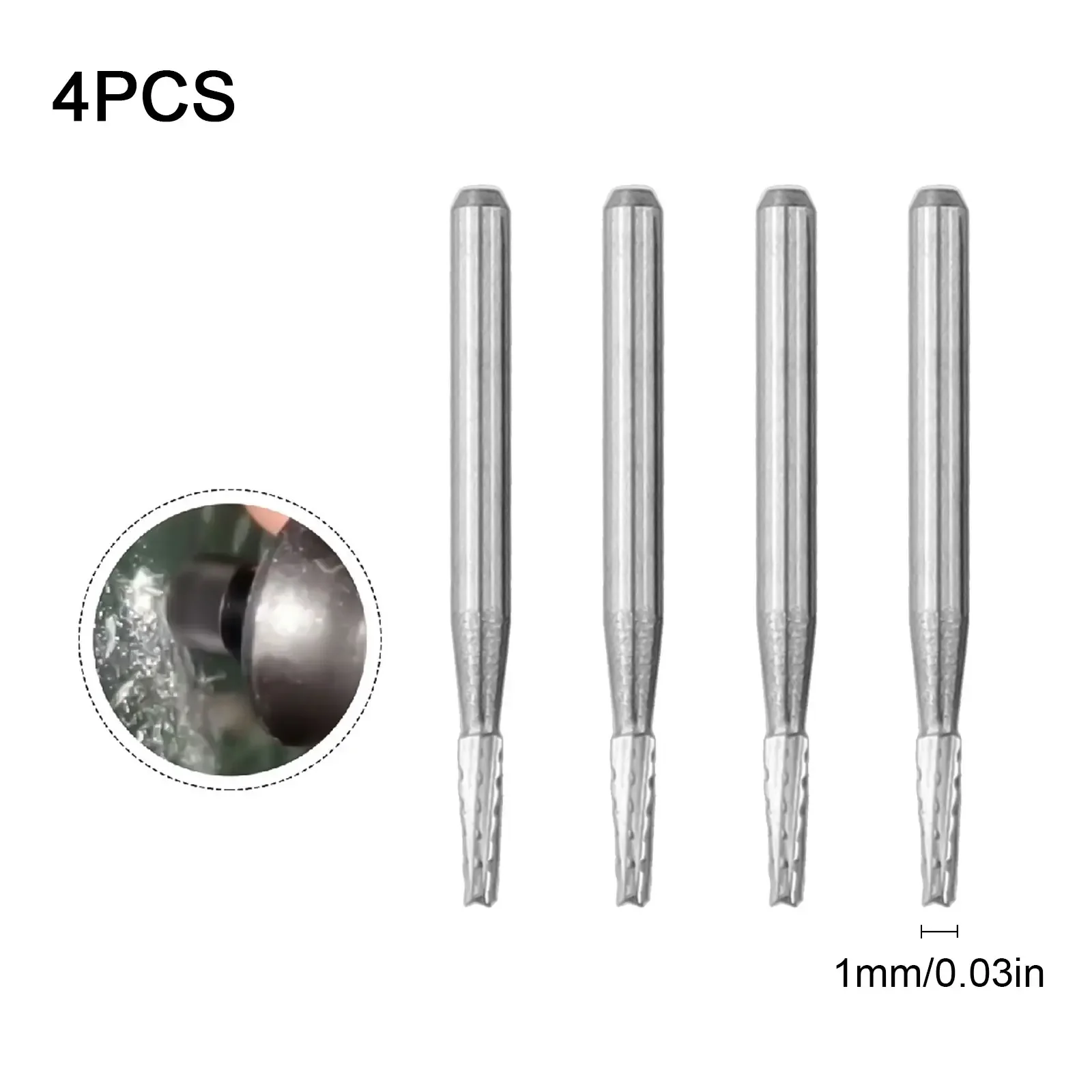 

4pcs 1mm Carbide Drill Bit Automobile Windshield Repair Tool Car Glass Tapered Carbide Drill Bit Car Glass Hole Opener