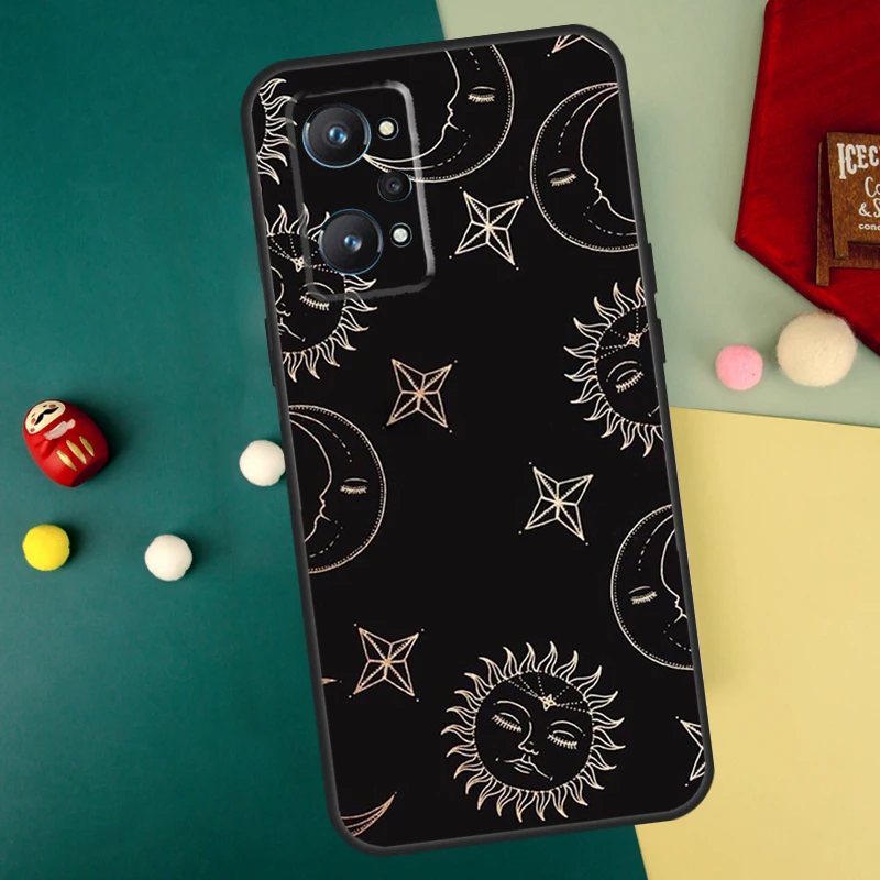 Crescent Moon Sun For Realme GT Neo5 GT3 GT5 9 10 11 12 Pro Plus C25s C21Y C30 C33 C35 C51 C53 C55 C31 Case image 4