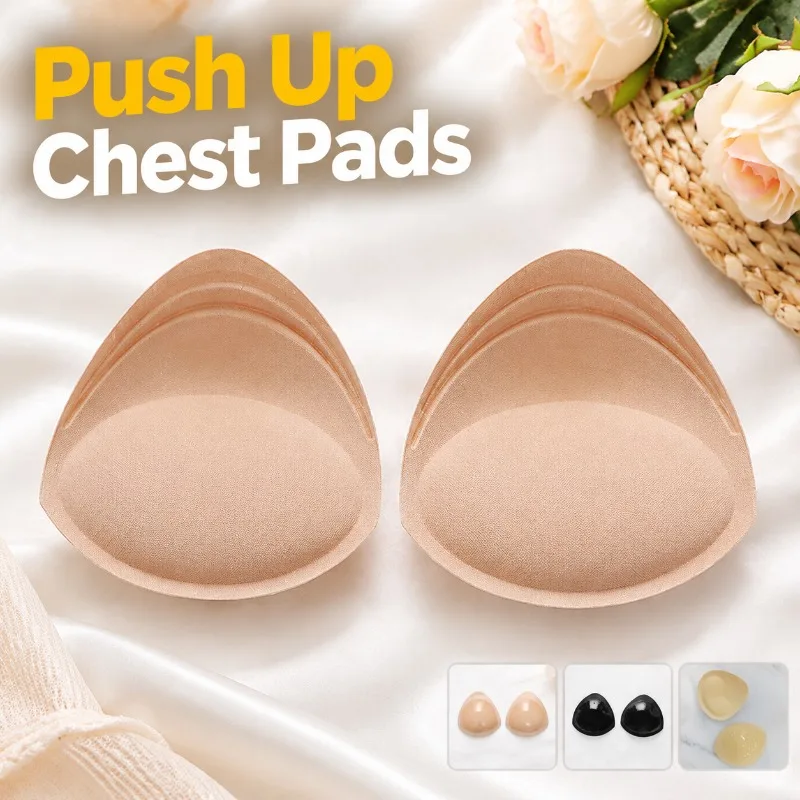 Self-adhesive Breast Pad Invisible Chest Sticker Bio-silicone Lingerie Insert Ultra Thick Sponge Cushion Bra Padding Women