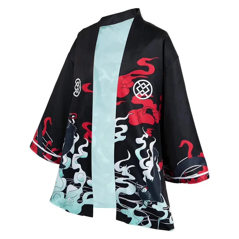 Fantasy Girls Anime Band Cry Cosplay NINA ISERI Costume Donna T-shirt rossa Kimono Mantello Abiti Abiti da festa di carnevale di Halloween