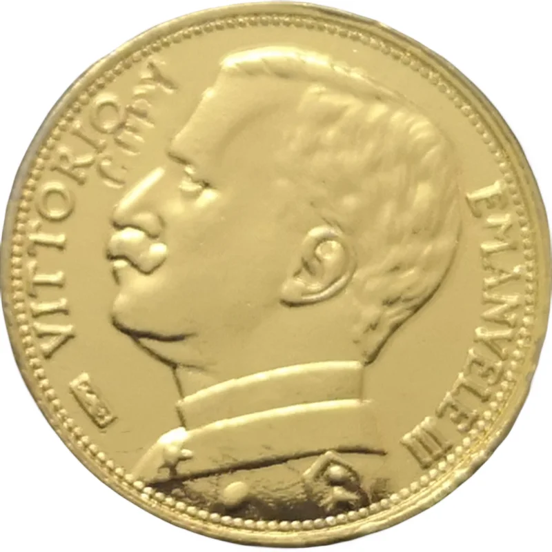 

1912 Italy 10 Lire-Vittorio Emanuele III Gold Copy coin
