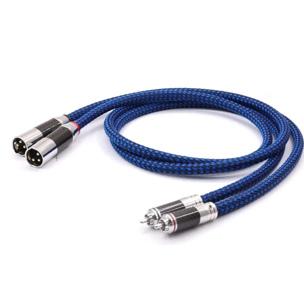 

High Quality Interconnector cable Silver Plated with 2RCA Male to 2XLR Male audio cable