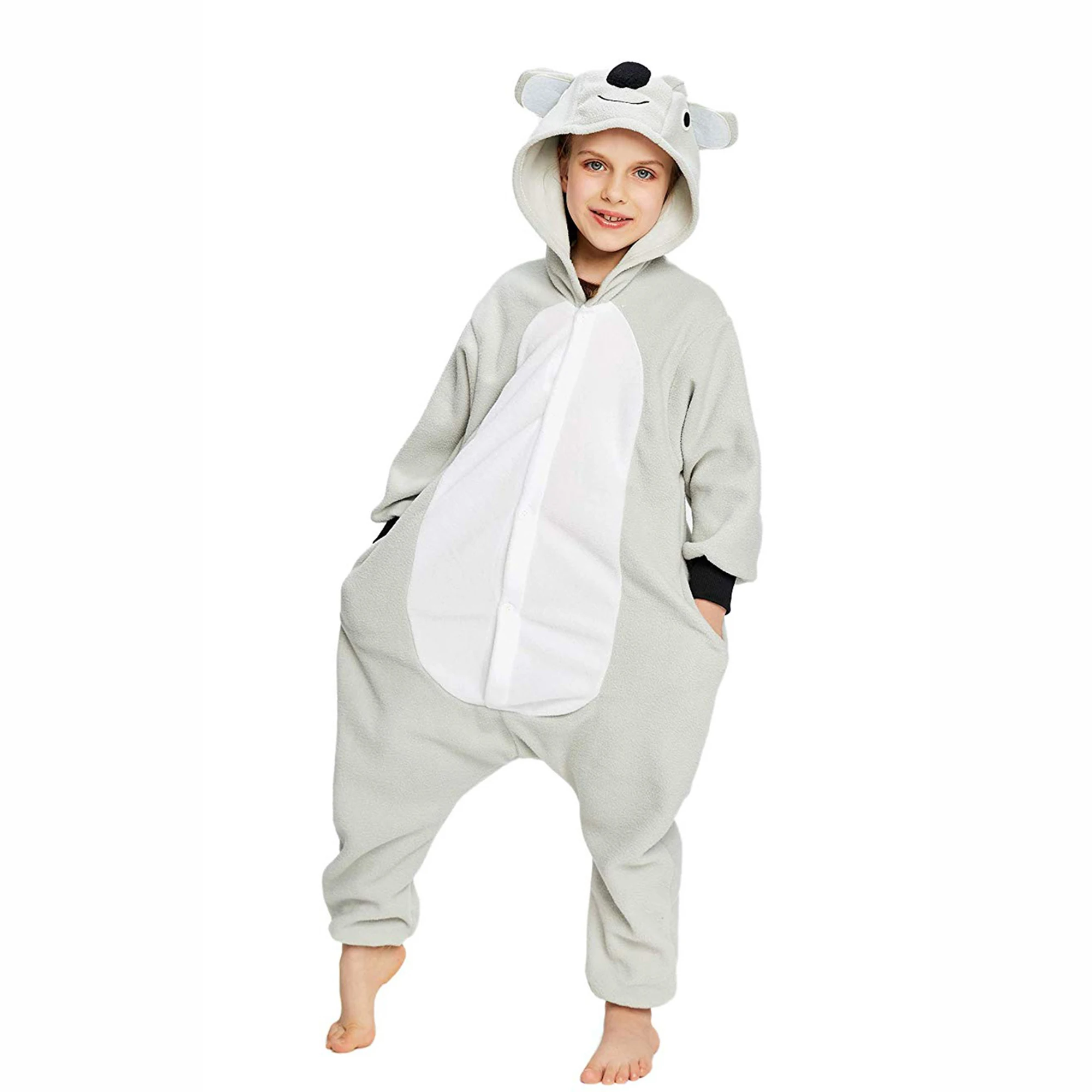 CANASOUR Koala Costumes Kids Onesie For Boys and Girls Funny Pijama Halloween Christmas Cosplay One-piece Hooded Pajamas