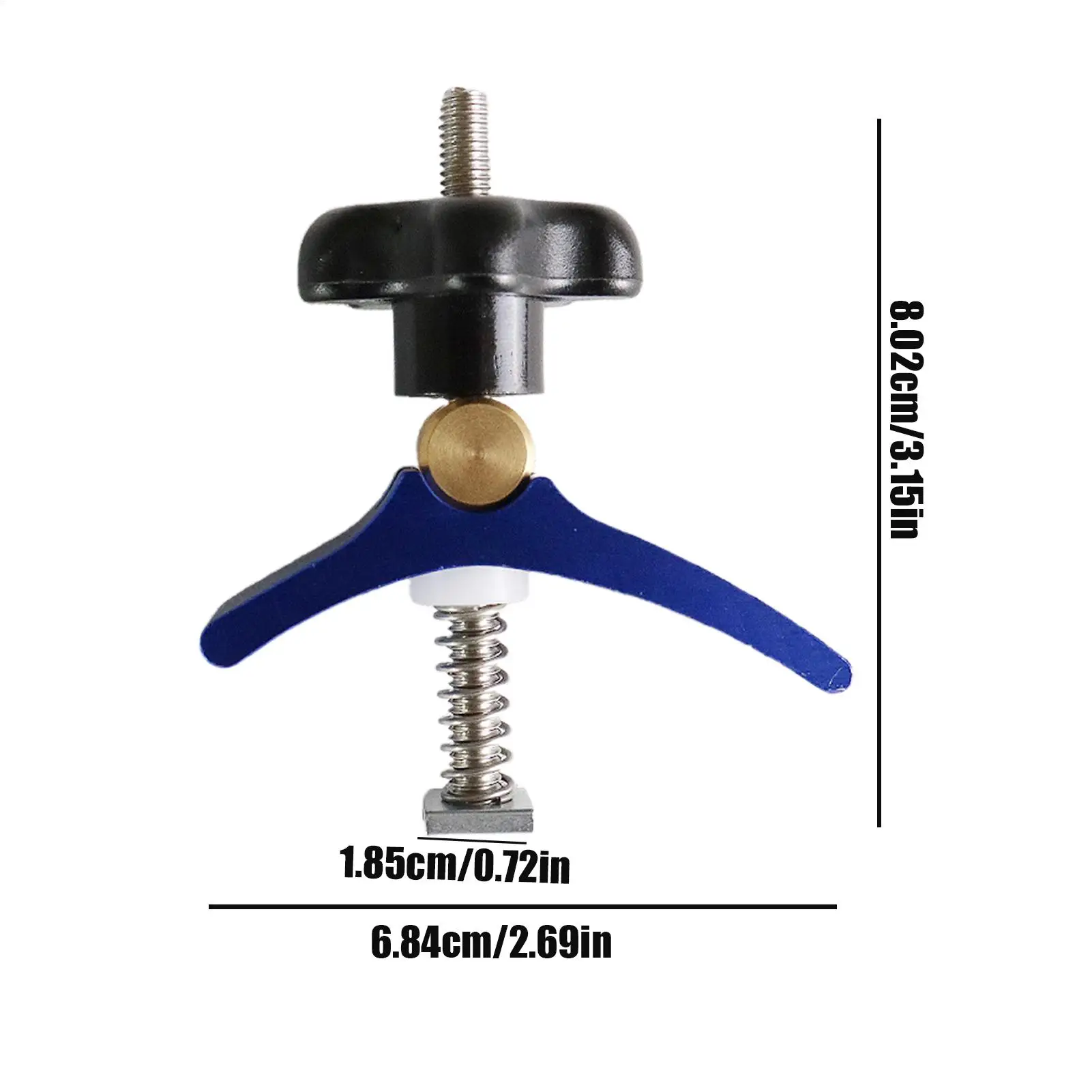 Adjustable T-Track Clamp & Hold-Down Fixture - Precision Workholding Tool for Woodworking, Metalworking, Drilling & Sanding Jigs