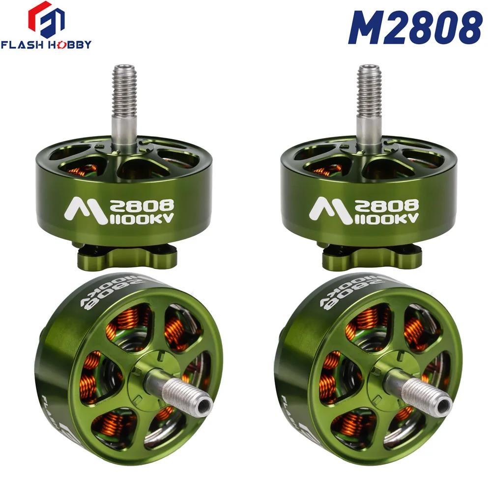 4PCS Flashhobby M2808 2808 1100KV 3-6S High Speed Brushless Motor for Long Range RC FPV Racing Drone