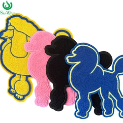 Embroidered Chenille Heat Transfer Iron on Patch, Pretty SGRho Sorority Logo, Sigma Gamma Rho Blue Poodle