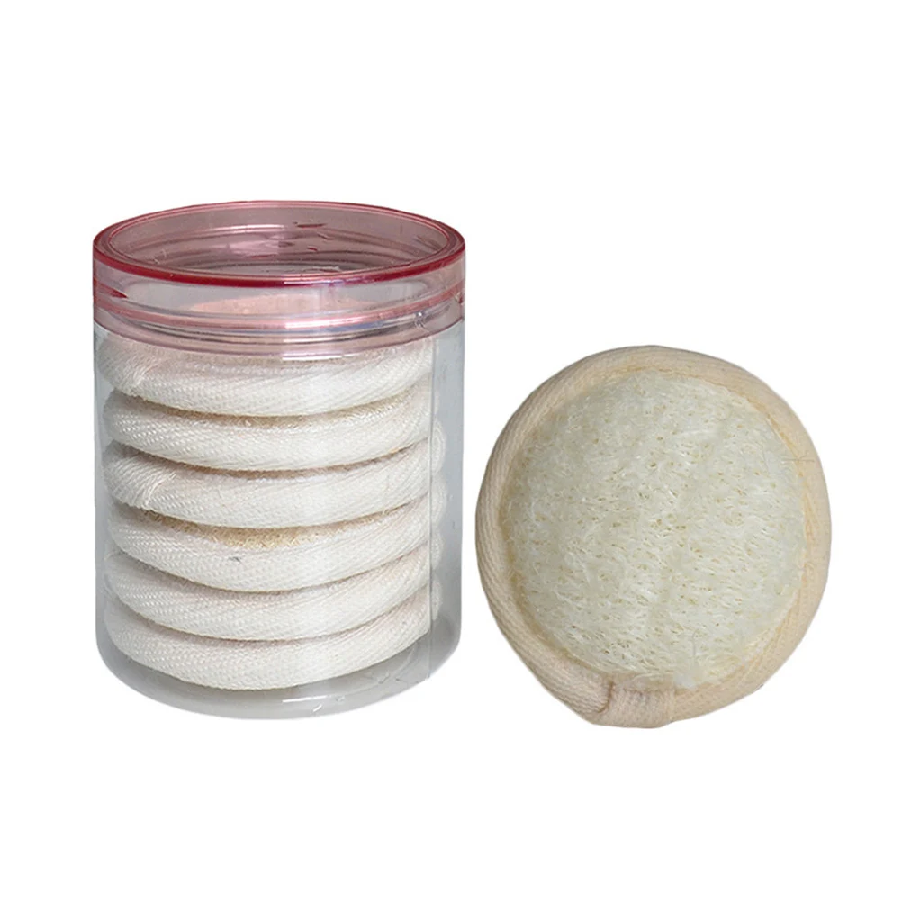 

10pcs 1 Jar Face Exfoliator Loofah Sponge Facial Skin Cleaning Pads Gentle Makeup Removing Sensitive Skin Replacement 4