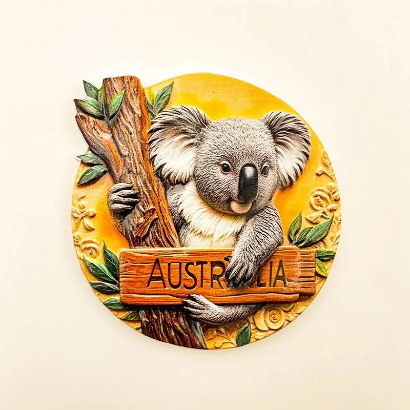 Australian Cartoon Koala Cute Refrigerator Magnet Creative Travel Souvenir Decoration3D3D Magnetic Souvenir