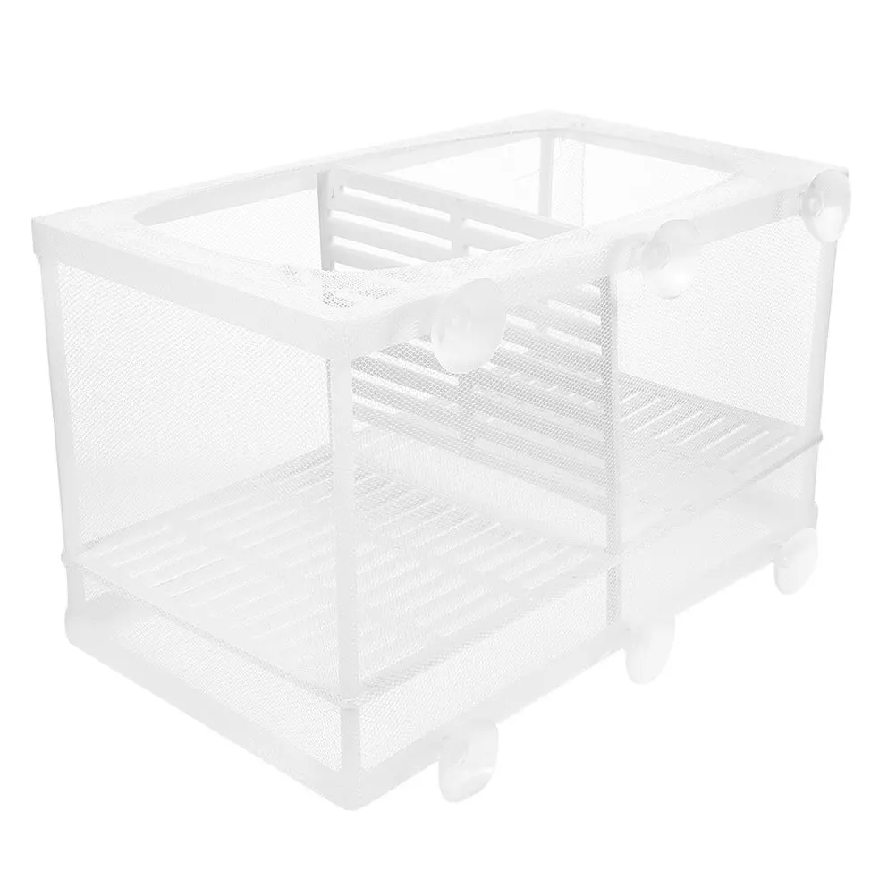

Fish Breeding Box Plastic Nylon Fish Incubator Tank Divider Suction Cup Aquarium Nursery Mesh Prevent Fry Attack
