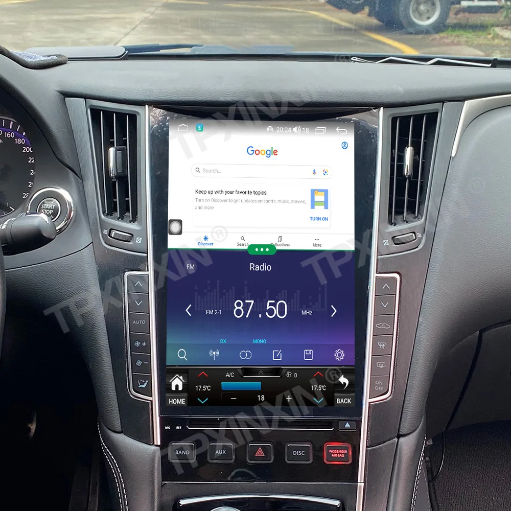 12.1 بوصة أندرويد 14 لإنفينيتي Q50L Q50 Q50s Q60 2015 ~ 2019 راديو عمودي DSP رئيس وحدة استقبال ستيريو مشغل وسائط متعددة