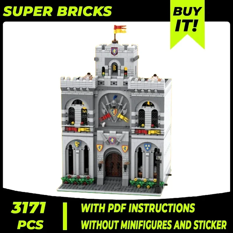 Bloques de construcción Moc modelo Medieval, tecnología de la reforma del castillo del guerrero León, bloques modulares, regalos, juguetes de Navidad, conjuntos DIY de montaje