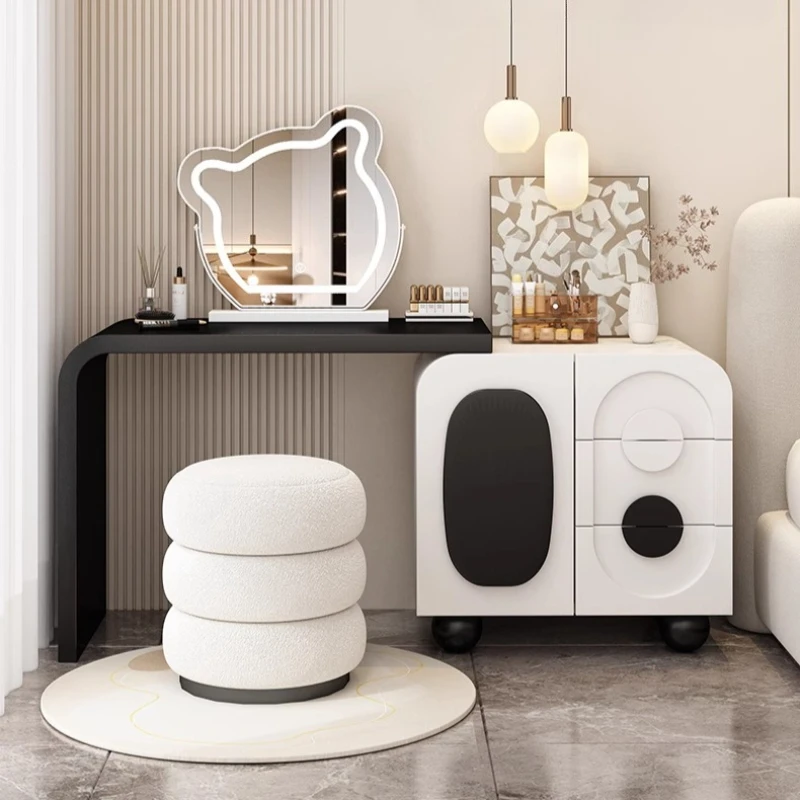 

Wooden Mobile Dressing Table Comfortable Storage Locker Dressing Table Cabinet Comoda Para O Quarto Full Bedroom Furniture