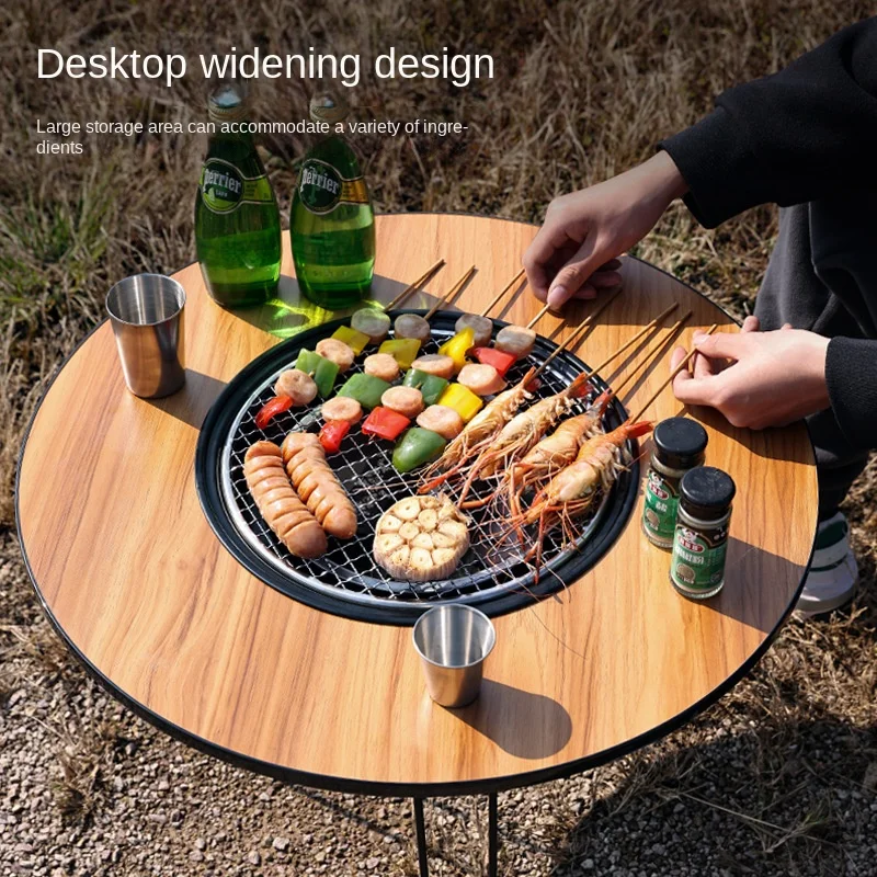 Multifunctional portable charcoal grill, household bbq grill outdoor, bbq table, barbecue grill