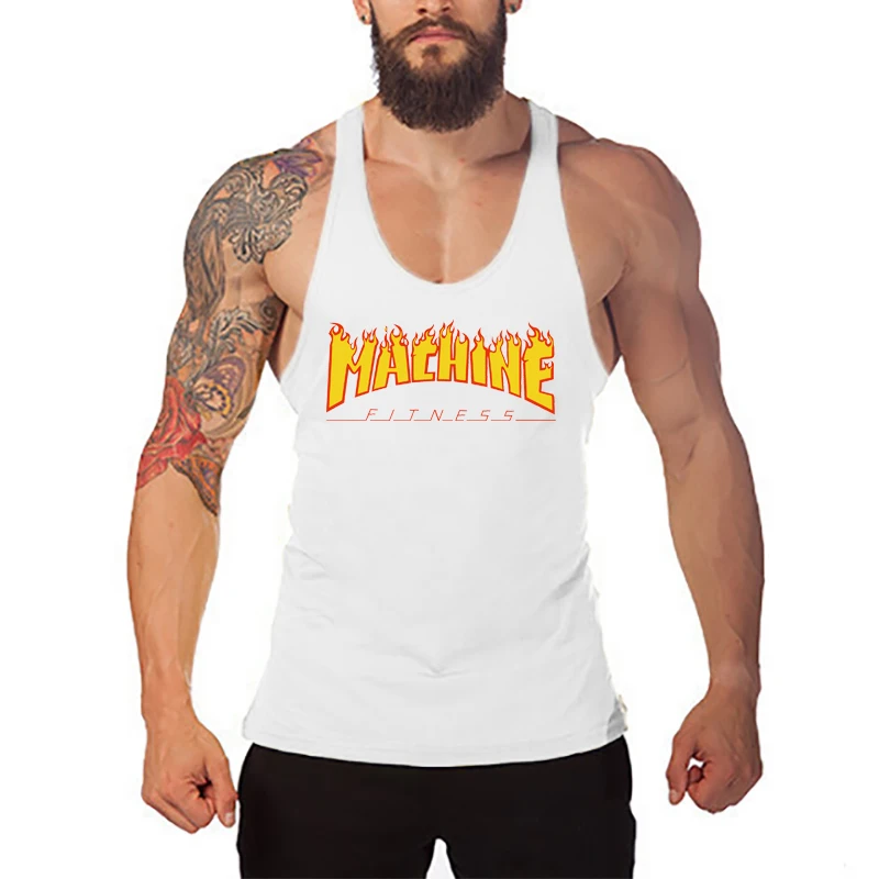 Summer Mens Cross Gym Workout Pumping iron Fitness Muscle Sleeveless Tank Tops Breathable Sport Y-back Vests Cotton Cool T-Shirt