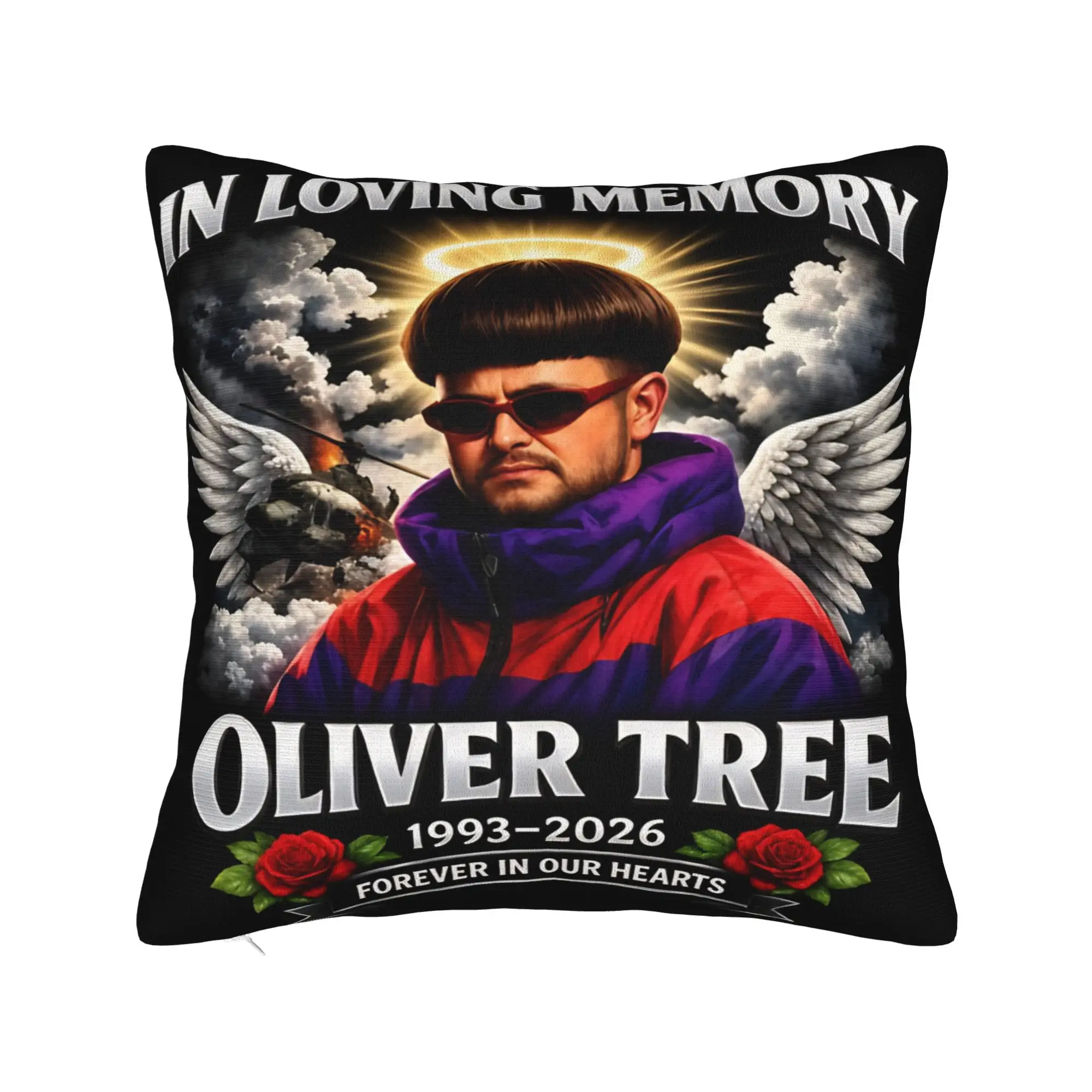 Pillow Case Oliver Tree Rest In Peace 1993 to 2026 Memorial In Loving Memory Design Pillow Cover For Living Room Pillowcases