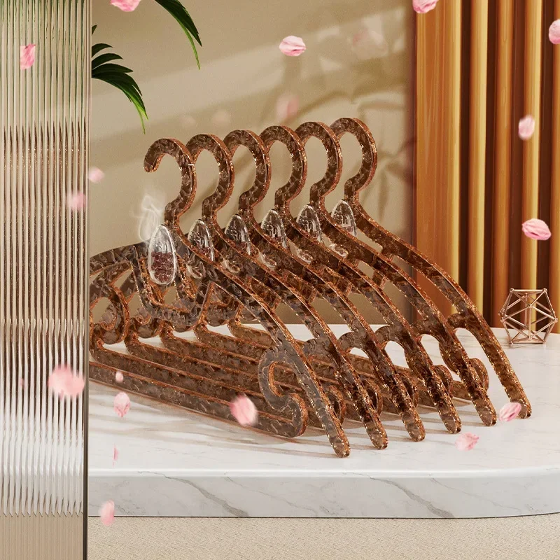 2026 متوفر في المخزون شماعات عطرية منزلية سلسة خفيفة فاخرة ملابس تموج الماء جريئة دعم معلق #4