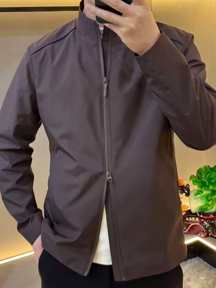 

Men's Outdoor Business Jacket Stand Collar Casual Slim Fit Windproof Top Fashionable Spring Season Versatile Outerwear