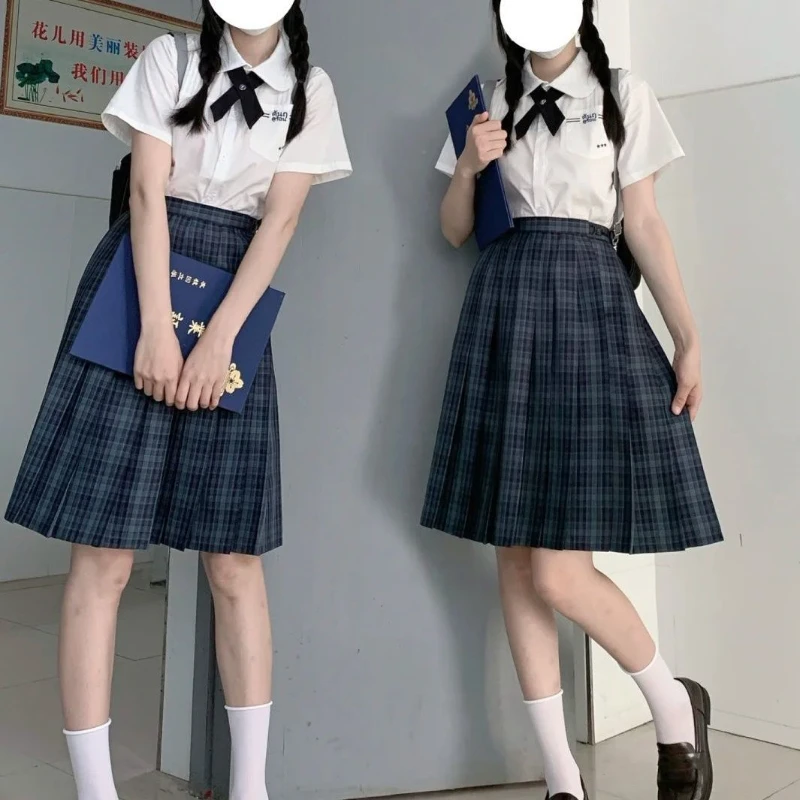 Plisowane spódnice damskie japoński styl Preppy Plaid Faldas Kawaii uczennice szykowna wiosna jesień wysoka talia moda młodzieżowa na wszystkie mecze — zdjęcie 6