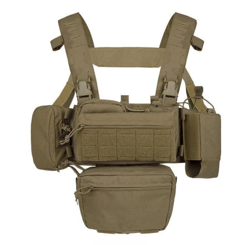 

YAKEDA Tactical Chest Rig Modular Load Bearing Patrol Belt With Harness and Pouches Tactico Gear Hunting Chest