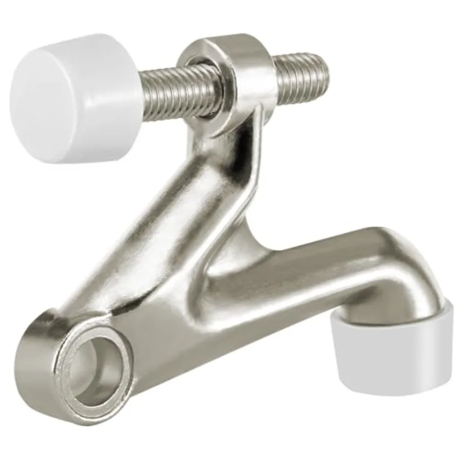 

Hinge Pin Door Stoppers, Hing Door Stops, Adjustable Deluxe Heavy Doorstops for Top of Door, Hinge Stoppers with Rubber Bumper