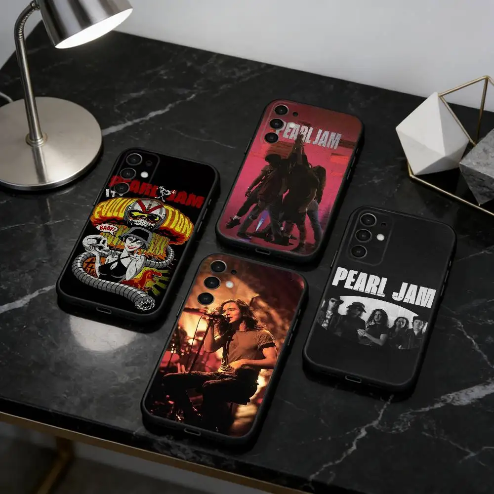 

Band P-Pearl J-Jam Phone Case For Samsung S25,S24,S21,S22,S23,S30,Ultra,S20,Plus,Fe,Note,5G Black Cover