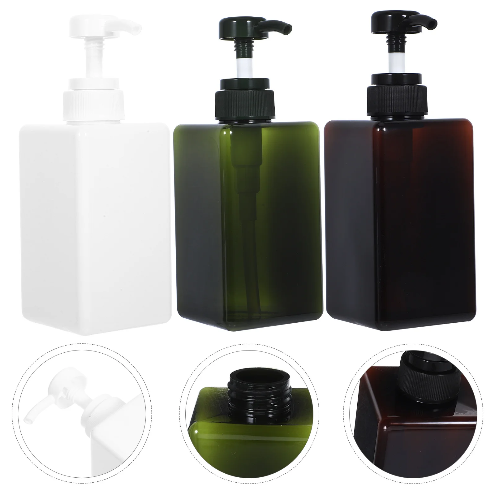 

3 Pcs Hand Lotion Bottle Refillable Holder Bottles Empty Pp Pressing Type Sub Container Travel
