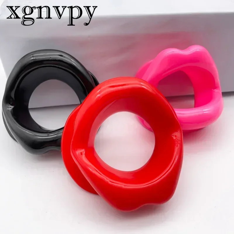 xgnvpy Sexy Lips Rubber Mouth Gag Open Fixation Oral Toy Adult Game Sex Tool Couples Play O Ring Dilator Sex Toys for Intimate