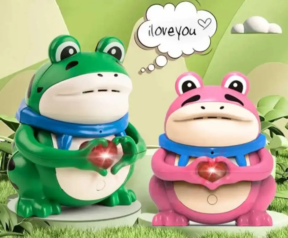 The little frog will say ilofyou can record and confess, the magical tool that emits light will be a creative gift