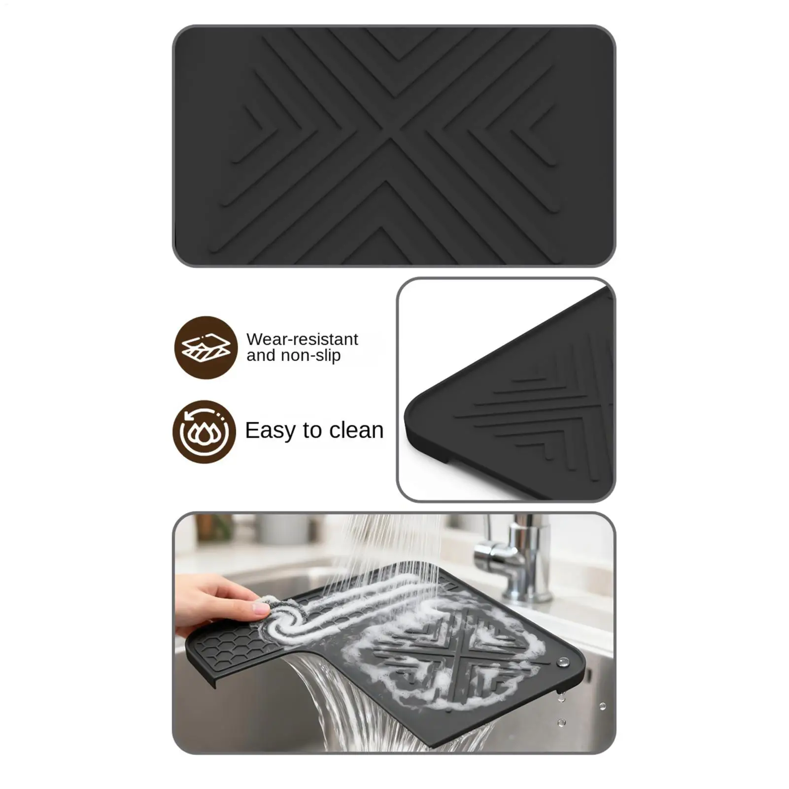 Silicone Coffee Mat Silicone Top Pad For Espresso Maker Heat Resistant Coffee Machine Mat For Kitchen Countertop Restaurant Home