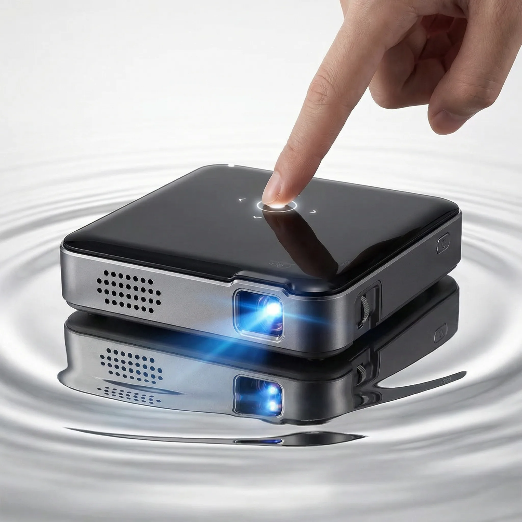 

Certified Mini DLP 1080P Projector with WiFi/USB 2G RAM Built-in Battery Portable P60 Model for Business/Education