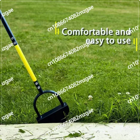 Gardening tools, manual trimming shovel with belt, half moon shaped lawn trimmer, serrated hand lawn trimming tool