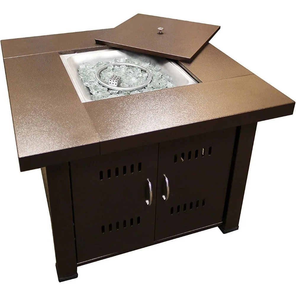 

AZ Patio 38'' Propane Fire Pit Table with Fire Glass Included, 40000 BTU, CSA certification, Antique Bronze Finish