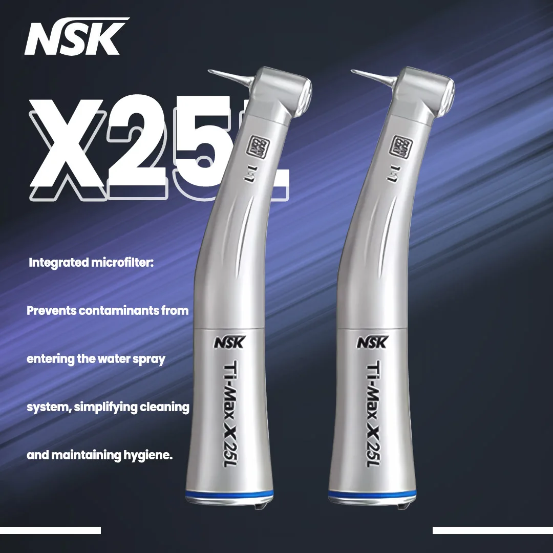 

NSK Push Button 1:5 Dental Contra Angle Handpiece Increase Speed Handpiece Mini Head Ti Max X95L Inner Water Spray Red Ring