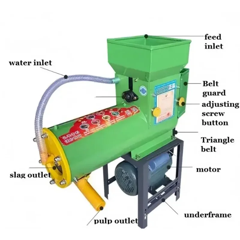 

Birui High Output 650Kg/H Stainless Steel Motor Gearbox Agricultural Sweet Potato Cassava Lotus Root Starch Making Processing