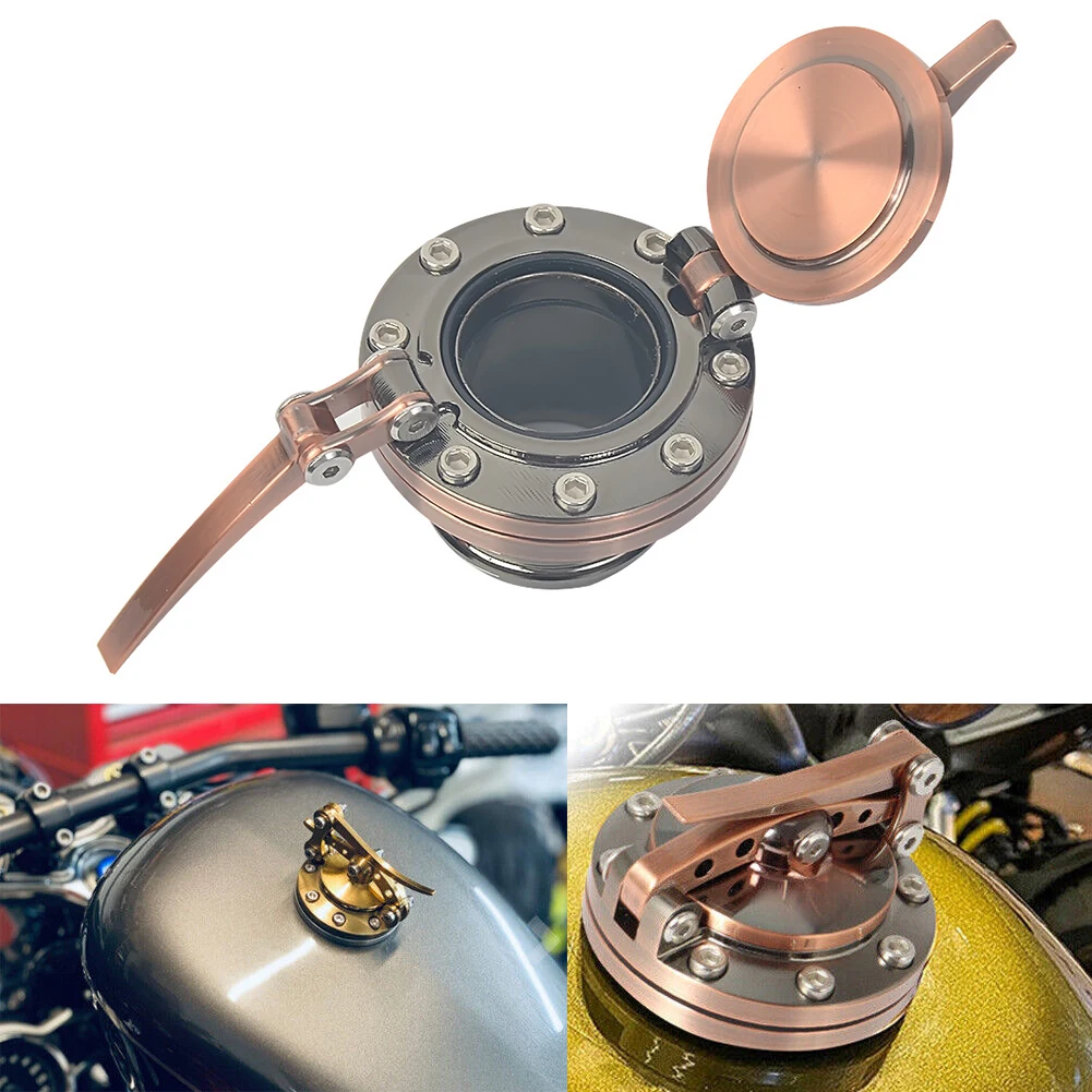 

Motorcycle Tank Lid Aluminum Fuel Cap Promotes Airflow Enhances Fuel Efficiency Easy Installation Wear Resistant Finish