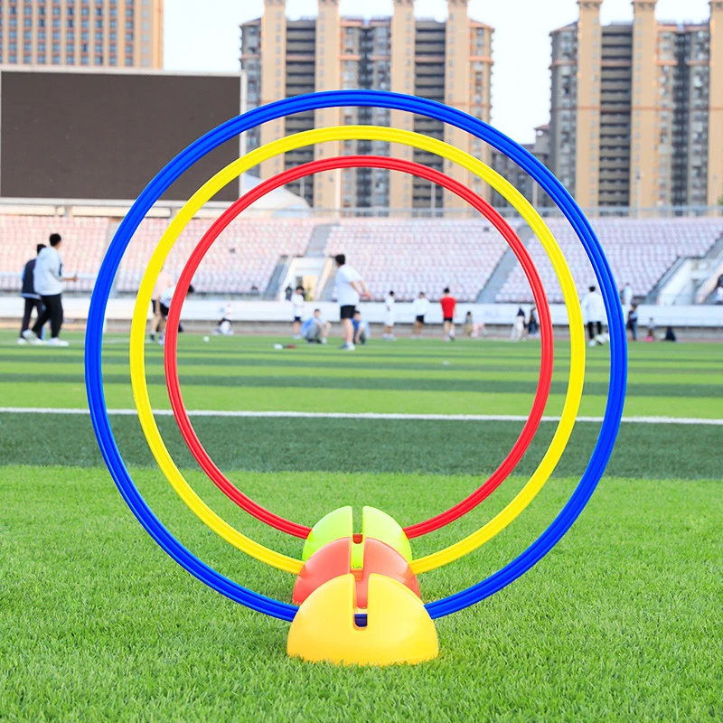 플라스틱 토스 링 축구 축구 민첩성 훈련 어린이 교육 게임, 던지기 링, 피트니스 속도 훈련, 훌라 후프, 30 cm, 40cm