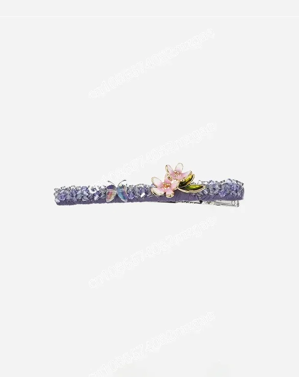 Purple Shihua Lace One-piece Hair Clip, Lightweight, Luxurious, Avant-garde and Trendy